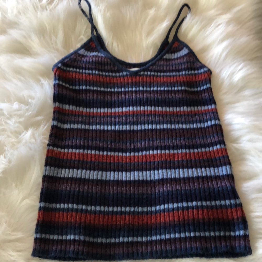 American Eagle Outfitters Striped Sweater Tank Top